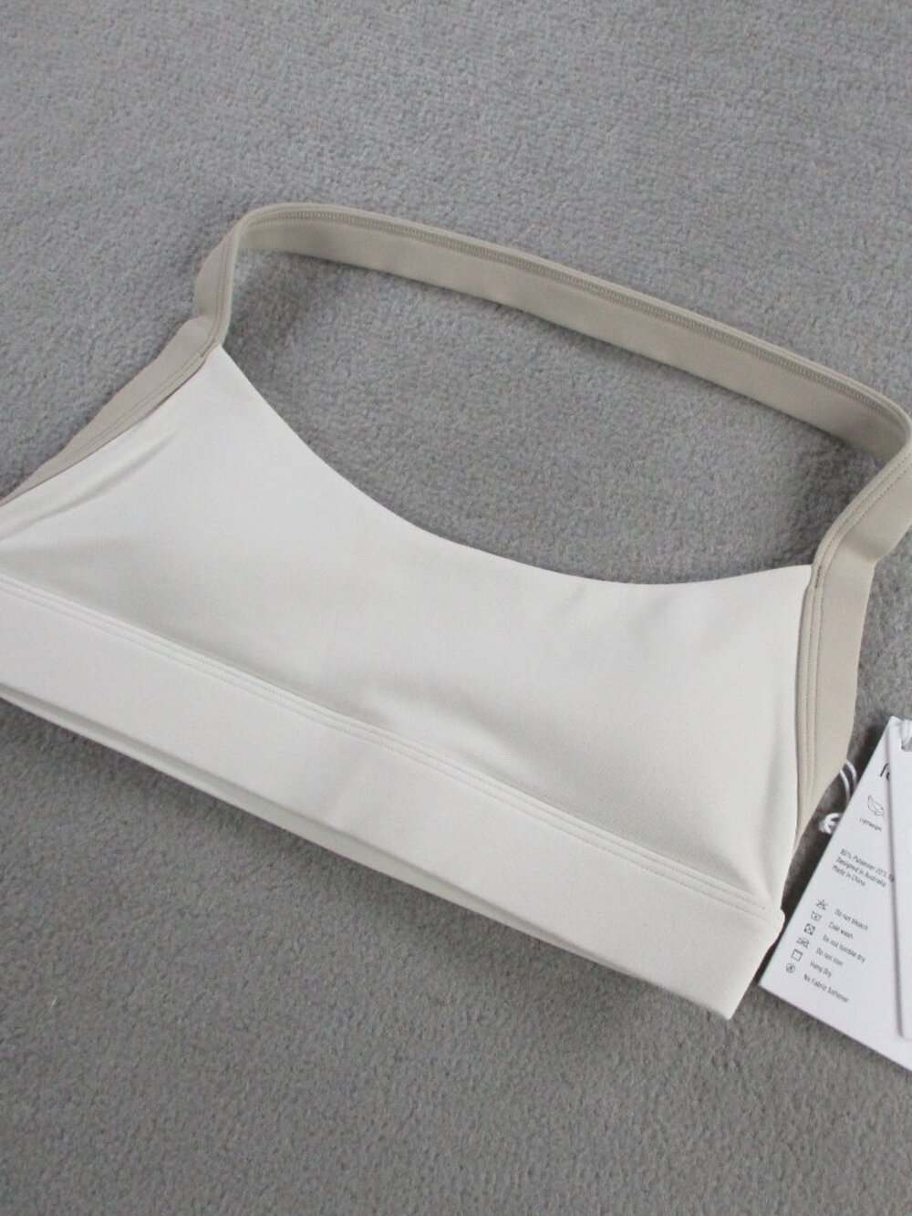 CSB Crop Shop Boutique Form Alani Crop Top Womens Small Two Tone Vanilla NEW - Picture 4 of 10